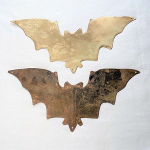 Forme a pipistrello in oro rustico e brillante, forme in metallo per artigianato, campanelli, decorazioni da appendere, progetti fai-da-te (il prezzo si intende per pipistrello)