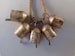 BOHO Rustic Golden Bells-Decorate for Any Occasion-5 Beautiful Bells for Crafts, Key Chains, Wreaths, Chimes, Doors, Garden 