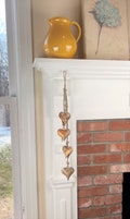 Cupid Bells - Rustic Gold Open Heart Bells Strung on Jute -Choose From 2 Sizes - Beautiful Sound for Doors, Porch, Garden, Deck - Boho Chic
