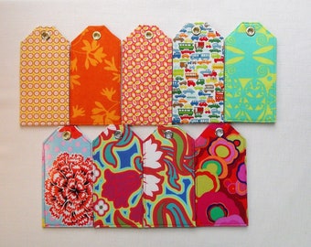Luggage Tags in Vibrant Colors-Handmade and Sewn & Unique-For Suitcases, Backpacks, Diaper Bags, Kid's ID, Ticket Holder, Outdoor Gear