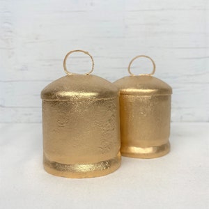 BRILLIANT GOLD GOLD GLOCKEN-Set mit 2-3 &quot;Herrlich hellen Goldglocken für Kränze, Windspiele, Hochzeiten-Sie sitzen leicht auf jeder Oberfläche-Schön!