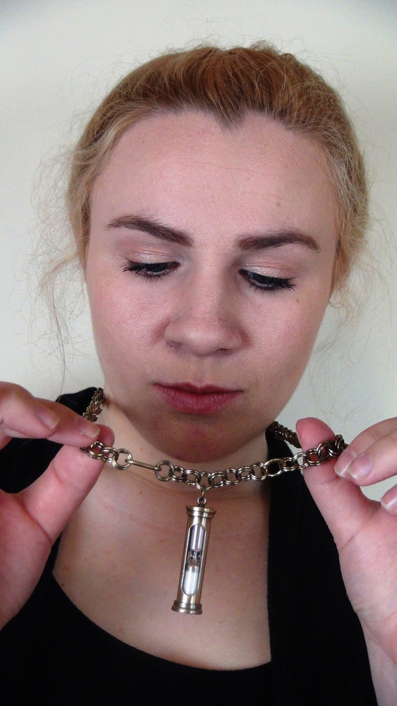 steampunk hourglass chain