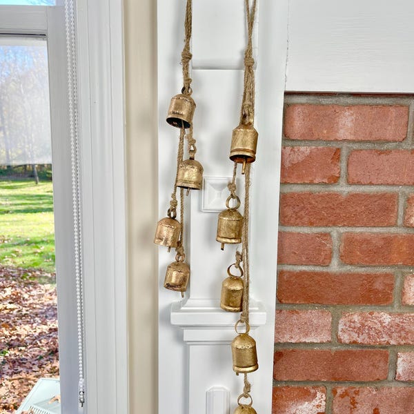 SPIRIT VIBES BELL Hangings-So Easy To Hang For Home, Wreaths and Holiday Christmas Decor- 2 Sizes-Designed and Hand Made by Nightingale