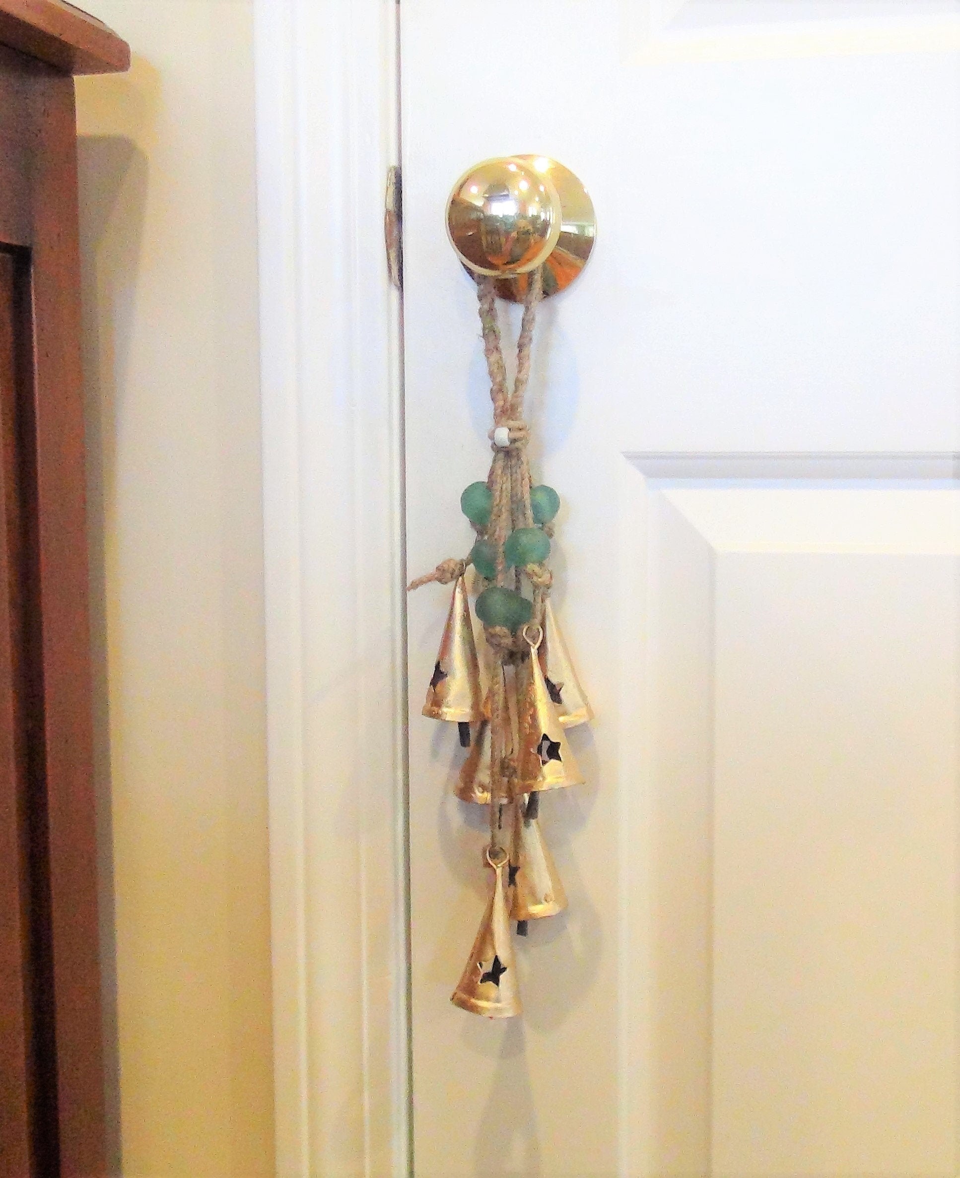 Witch Bells Wreath, Hanging Bells for Door Protection, Green Witch Bells,  Door Hangers, Door Ornament, Pagan Gifts