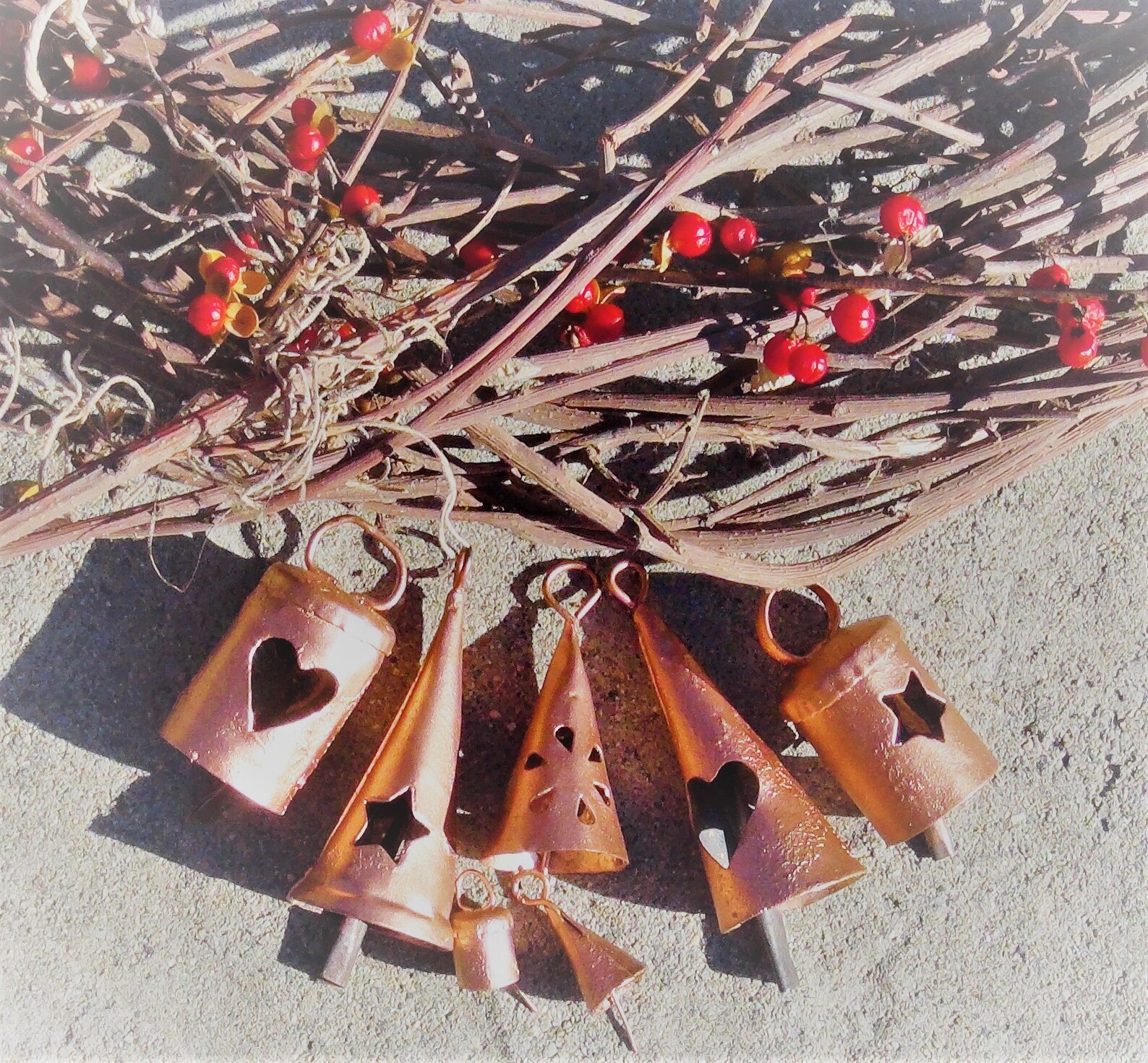 COPPER Painted BELLS Variety Packsample 7 of Our Popular Etsy