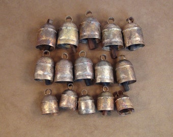 12 Small Brass Copper Wind Chimes Bells Charm for DIY Projects 1.5