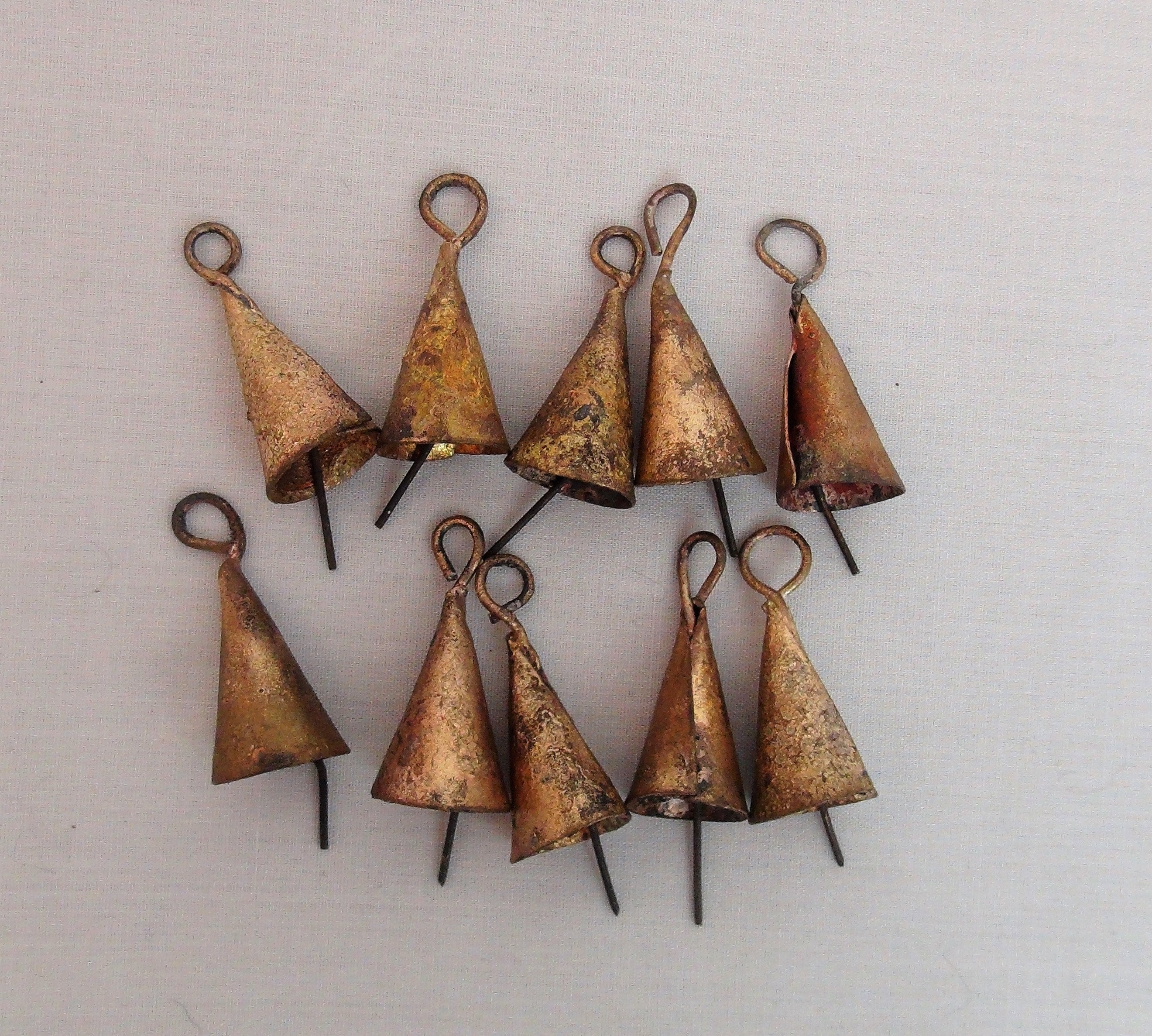 Recycled Iron Sheet Metal Bells-Great for Craft Projects-Make Wind