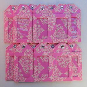 Gepäckanhänger in Rosa FRENCH COUNTRY Blumen - Handgefertigt, Genäht & Einzigartig - Für Koffer, Rucksäcke, Wickeltaschen, Kinderausweis, Tickethalter