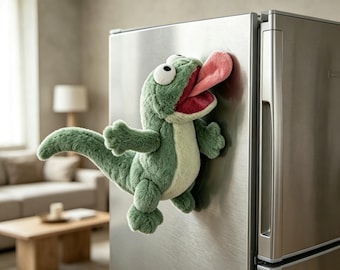 Magnetic Lizard Plush Toy, Fridge Magnet Animal,Squeaky InteractiveToy Keychain,Friends & Kids,Unique Handmade Stuffed Animal Keyrin