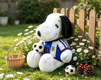 Jersey, Football Lover Stuffed Dog Doll, World Cup Sports Decor Gift for Soccer Fans