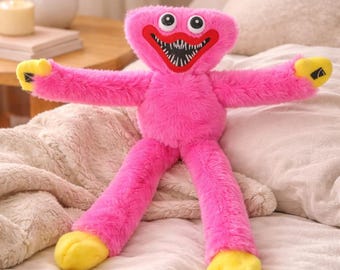 Pink Plush Toy – Soft Cuddly Stuffed Character Replica, Horror Game Fan Collectible