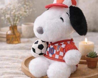 Croatia Jersey Soccer Plush Toy, Snoopy Stuffed Animal, Football Fan Desk Decor