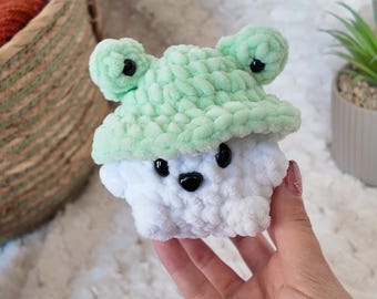 Crochet Mushroom with Frog hat