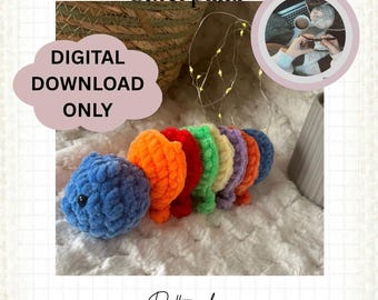 Crochet Caterpillar Pattern (Cuddleccino the Sensory Caterpillar)