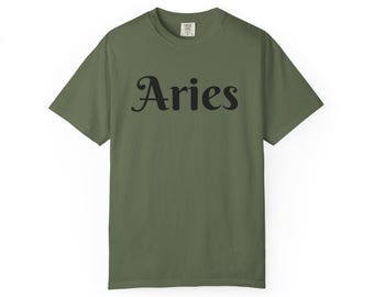 Aries script zodiac T-shirt | Astrology Tee