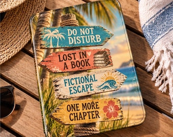Funda para Kindle con el letrero "Amante de los libros" / Diseño para escapar de la lectura