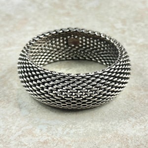 Tiffany ヴィンテージメッシュバングル希少 VINTAGE】TIFFANY&Co. ティファニー メッシュ バングル 《カフ