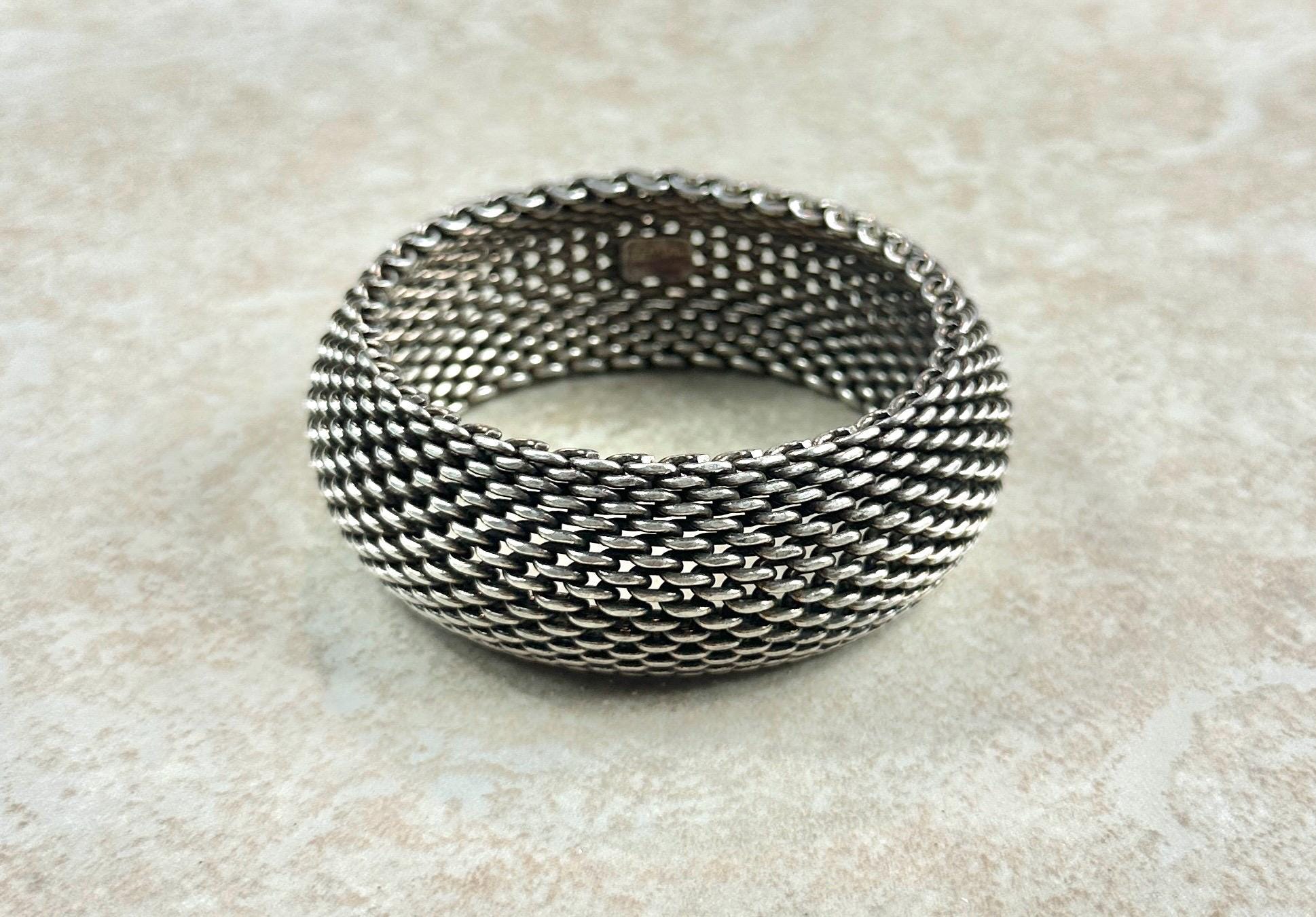 Tiffanys sterling mesh bracelet vintage - Etsy 日本