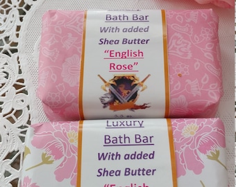 English Rose Luxury Bath Soap with Shea butter
