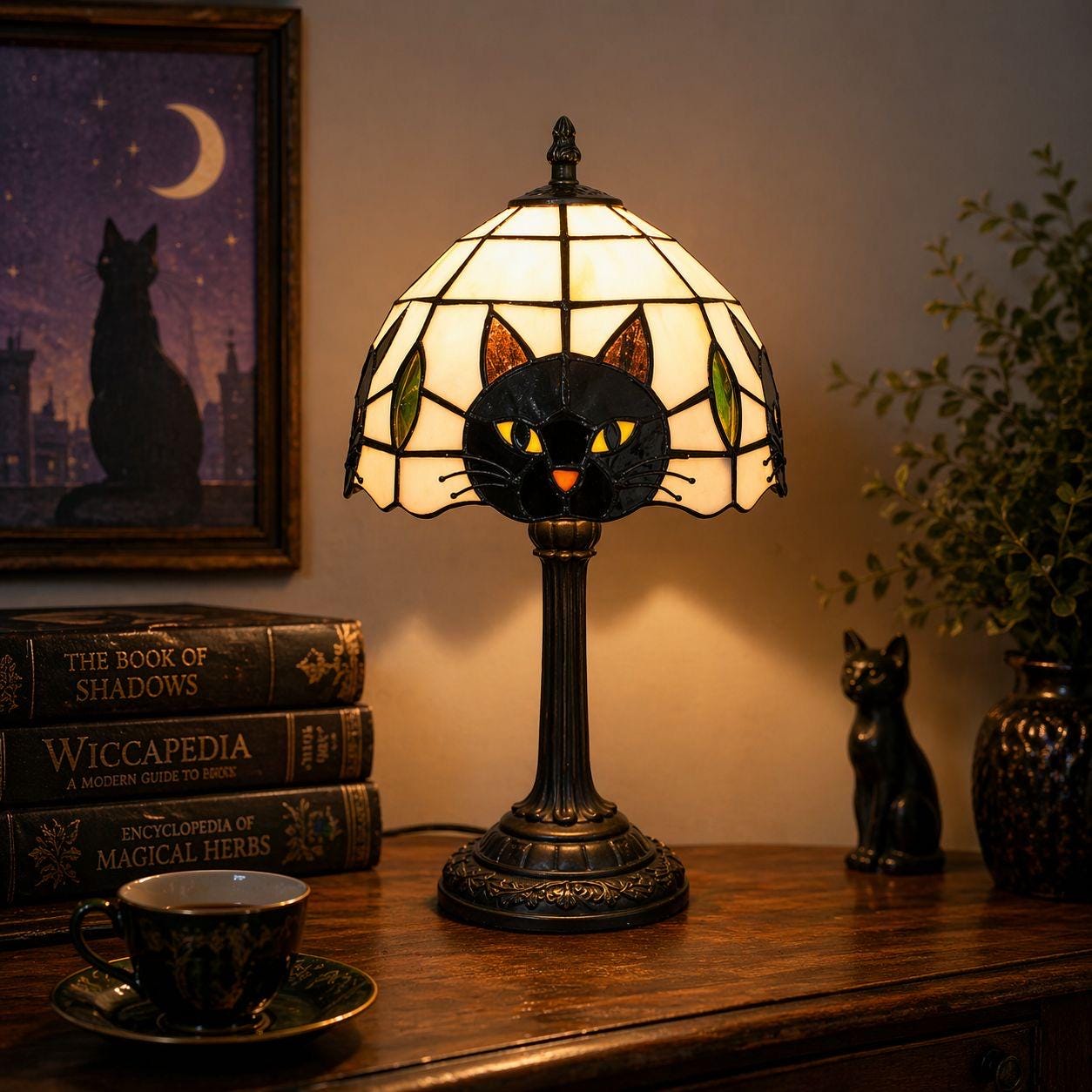 Tiffanys Cat Lamp - Etsy