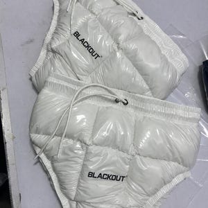 Glansiga vadderade kalsonger för män | Vadderade kalsonger | Glansiga nylonunderkläder | Futuristisk lyxig streetwear