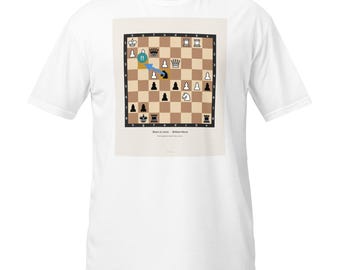 Knight g3 Chess T-Shirt, Brilliant Move Chess Puzzle Gift Tee