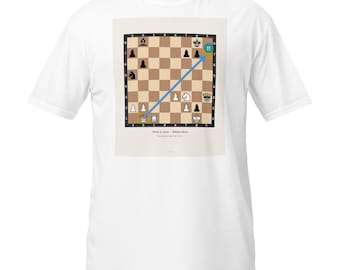 Queen h7 Chess T-Shirt, Brilliant Move Chess Puzzle Gift Tee