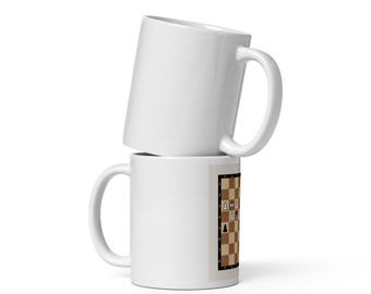 Bishop d6 Chess Mug, Brilliant Move Chess Puzzle Gift Coffee Cup
