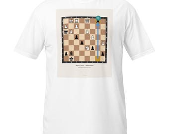 Rook b1 Chess T-Shirt, Brilliant Move Chess Puzzle Gift Tee