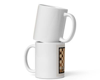 Queen h7 Chess Mug, Brilliant Move Chess Puzzle Gift Coffee Cup