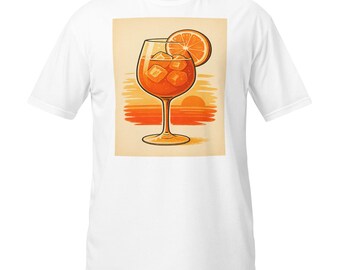 Aperitif Spritz T-Shirt, Italian Summer Cocktail Vintage Art Tee