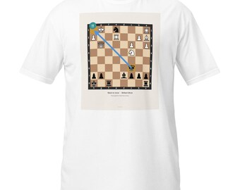 Queen h1 Chess T-Shirt, Brilliant Move Chess Puzzle Gift Tee