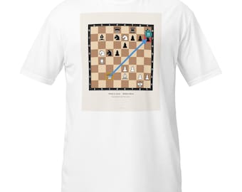 Queen h7 Chess T-Shirt, Brilliant Attack Chess Puzzle Gift Tee