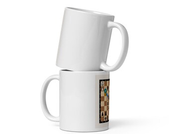 Knight g3 Chess Mug, Brilliant Move Chess Puzzle Gift Coffee Cup