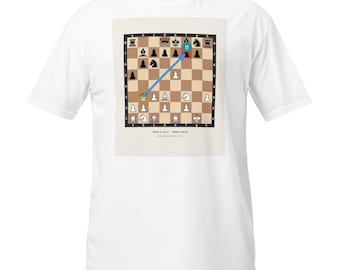 Queen f7 Chess T-Shirt, Brilliant Sacrifice Chess Puzzle Gift Tee