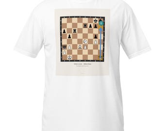Queen h7 Chess T-Shirt, Brilliant Check Chess Puzzle Gift Tee