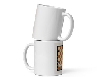 Knight f5 Chess Mug, Brilliant Move Chess Puzzle Gift Coffee Cup