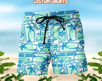 Surfing Shorts, Custom Face Men/Women Swim Trunks, Summer Shorts, Beach Shorts With Face Photo, Gift For Him/Her