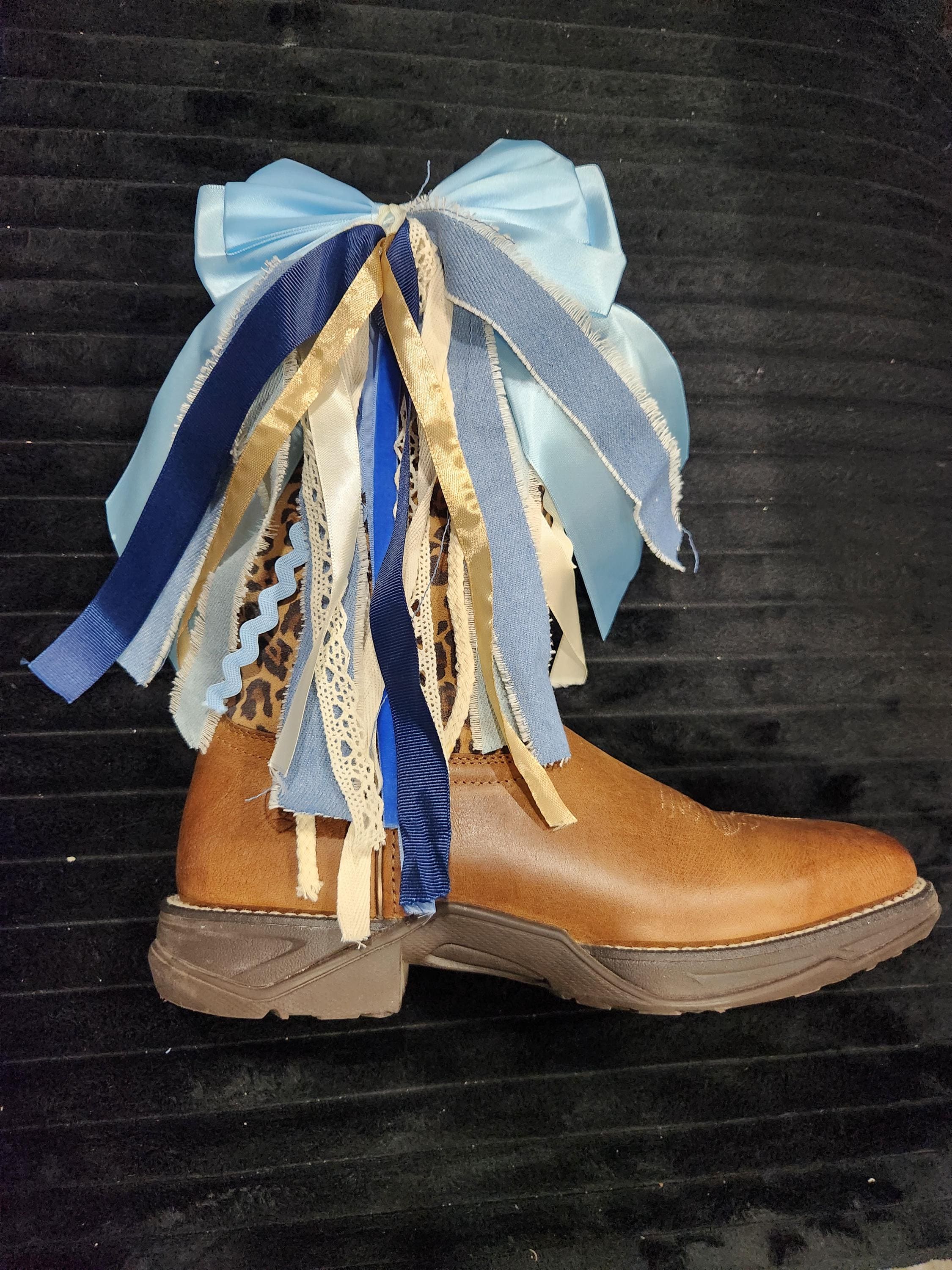 Boot Bows Display Light Blue and Navy Boot Bows - Etsy