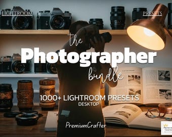 1000+ PHOTOGRAPHER Lightroom Presets Bundle - Desktop - Moody Presets, Cinematic Presets, Film Presets, Editorial Presets
