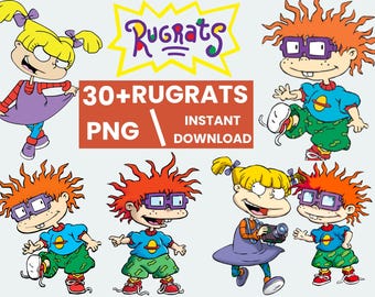 90s Rugrats Clipart Bundle – 34 Cartoon Characters, Y2K Nostalgia (Digital Download)