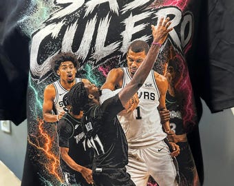 SAS WEMBY - Spurs Inspired "The Alien" PNG – Ropa de aficionado al baloncesto de Wemby (Descarga digital) - 4 archivos