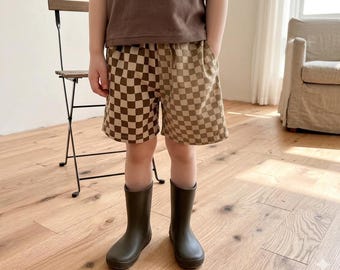 Pantalones cortos "Earth Checker": El espíritu vintage y auténtico.