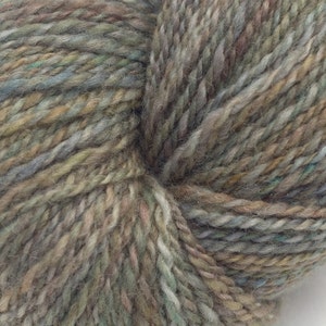 Hand Dyed Handspun Yarn, BFL/Bluefaced Leicester Wool, 293y 2 Ply Aran in Verdigris