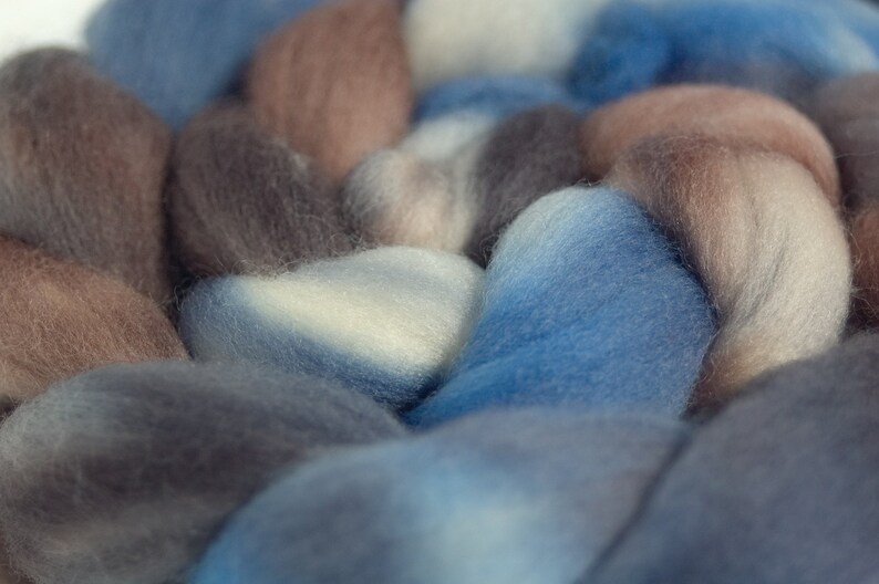 4oz in Winter Is Coming Hand dyed Falkland wool top