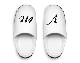 Calligraphy Initials Slippers | Women's Indoor Slippers