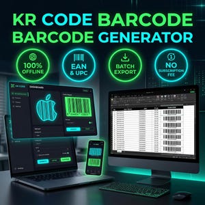 App per la generazione di codici a barre offline | Crea EAN-13, UPC-A, CODE 128 | Esporta in batch in Excel con immagini | Strumento per la gestione dell'inventario delle piccole imprese