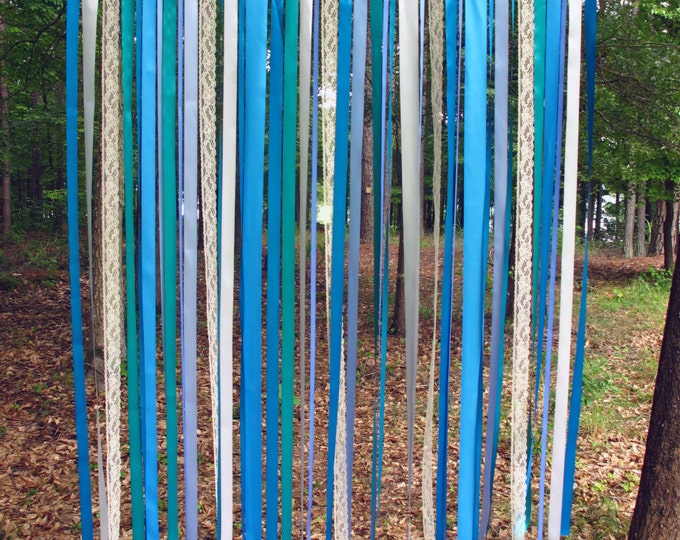 Ribbon Garland Backdrop for Photos Wedding Party or Buffet Etsy