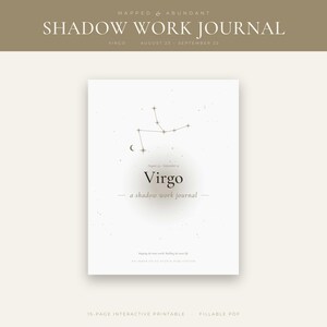 乙女座シャドウワークジャーナル｜15ページ印刷可能・記入式PDF｜星座占星術による自己発見と内なる癒し｜GoodNotes iPad