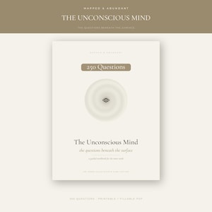 250 Questions The Unconscious Mind Workbook  Printable Journal | Jungian Shadow Work, Dream, Self Discovery PDF | GoodNotes iPad